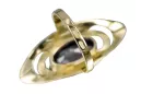 Ring Vintage craft Zircon 14K Yellow gold vrc189y